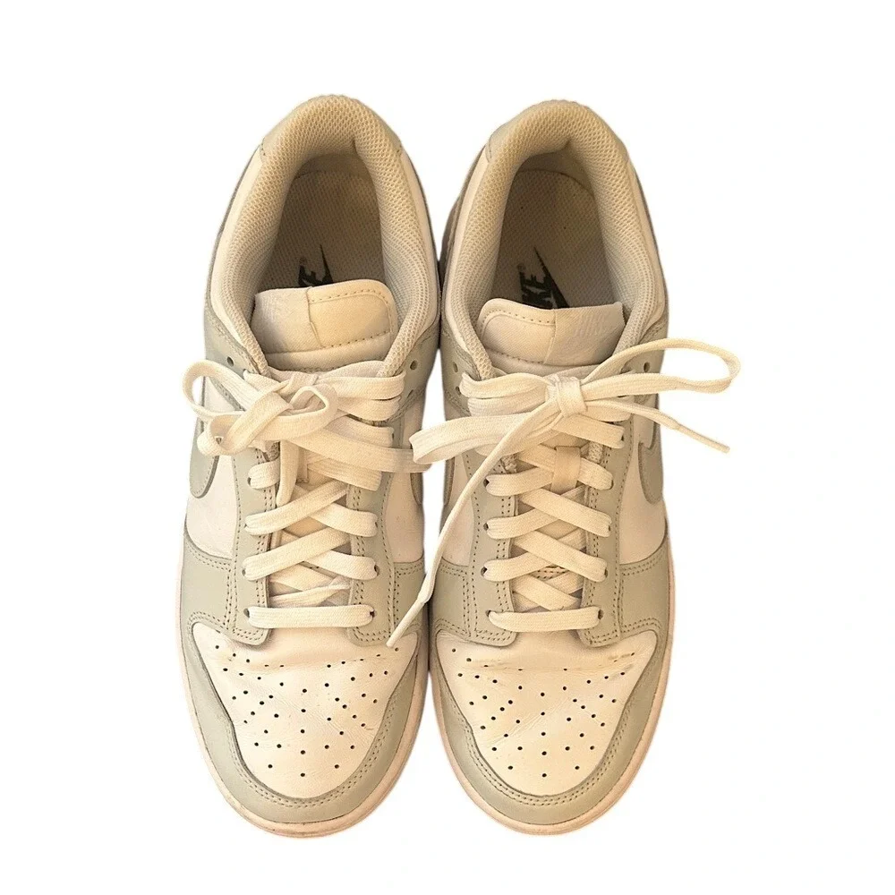 Nike Women's Low Dunk Sneakers in White and Gray